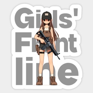 Girls' Frontline Tactical Chic Tee: Where Strength Meets Style Sticker